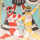 Chilean - Children's deckchair with Goldorak and Power Rangers motifs, 1988