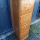 Oak curtain binder notary furniture 4 drawers
