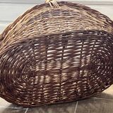 Log basket, woven wicker