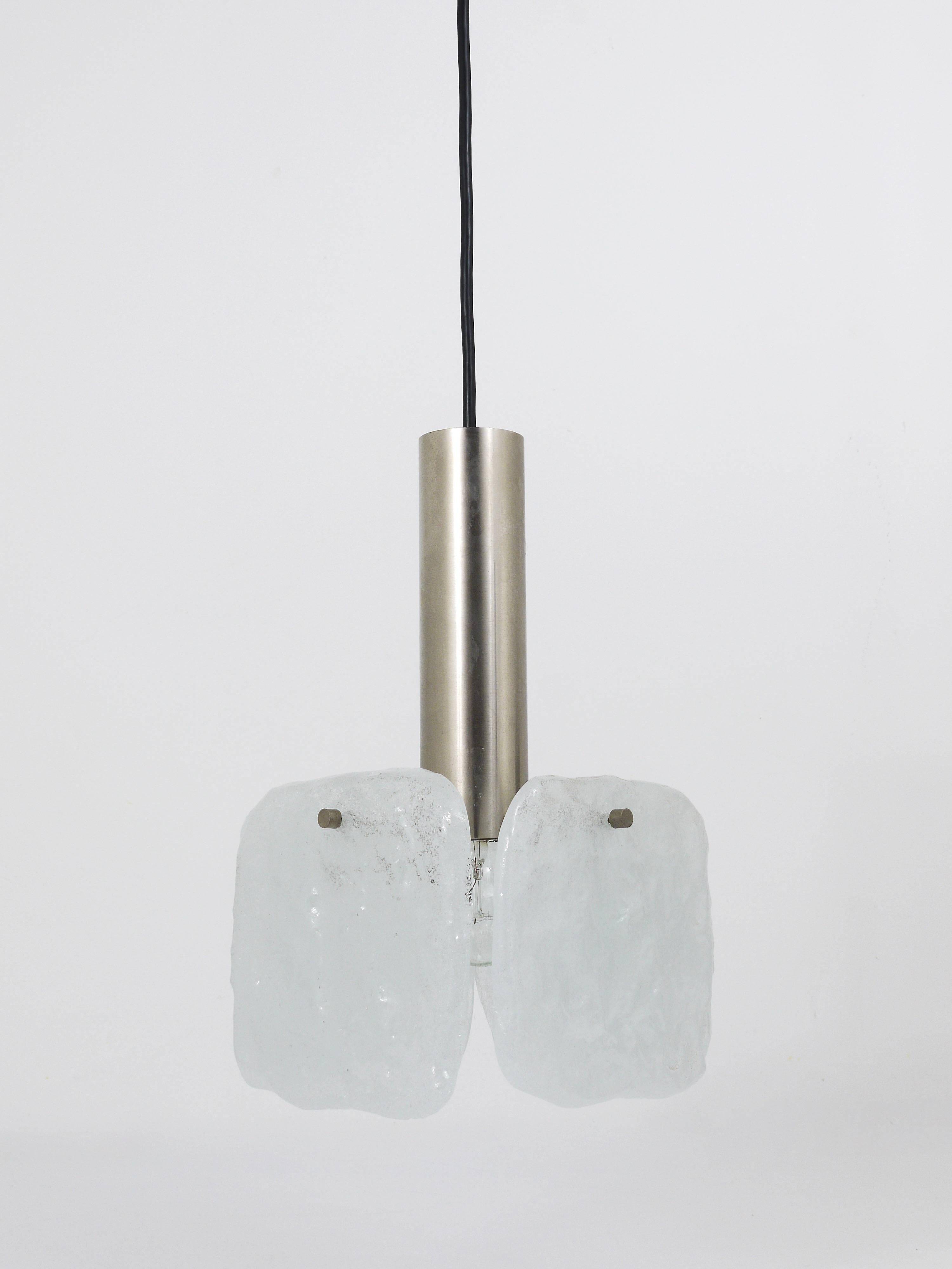 J.T. Kalmar 2x Suspension with frosted glass panels, Austria, 1960s