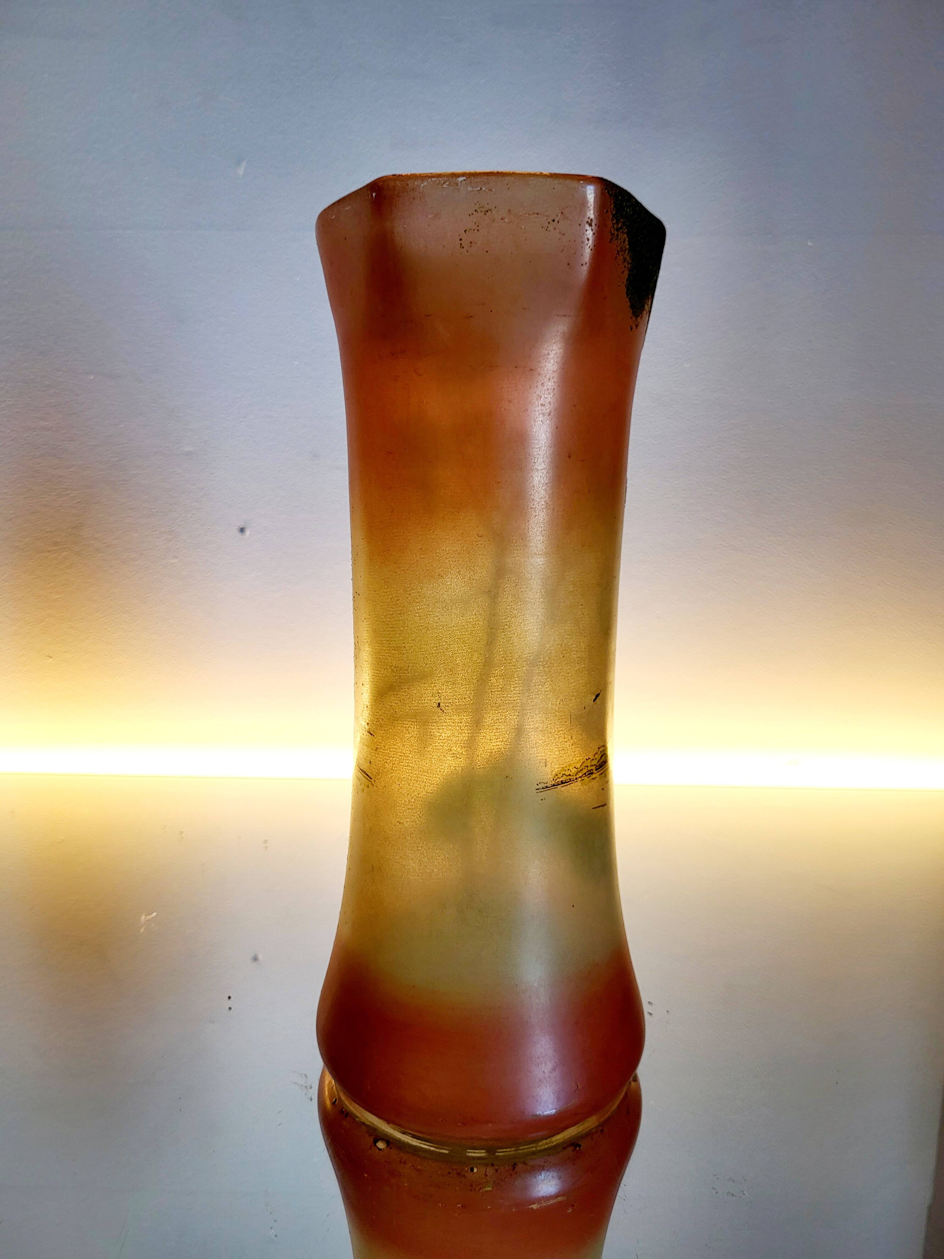 Vaas Art Nouveau, Théodore Legras, geëmailleerde glassen vazen, ensemble