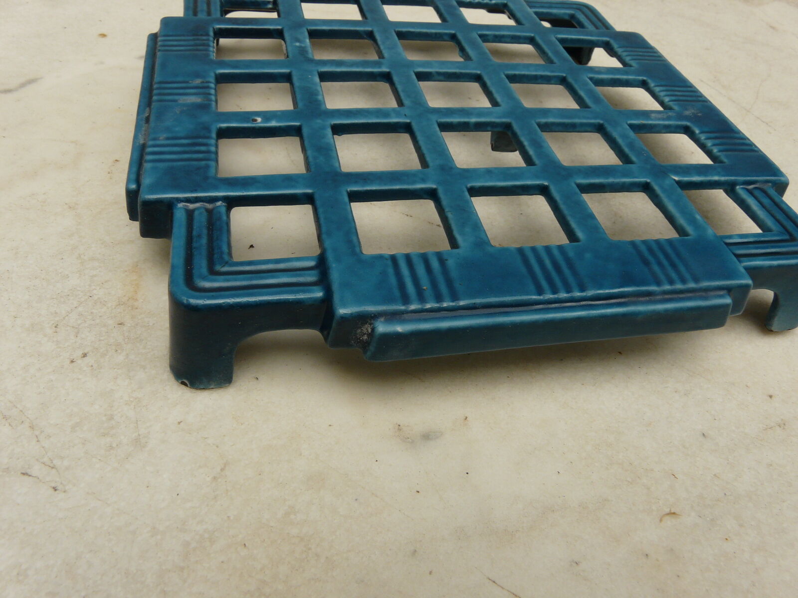 Art deco enamelled table mat