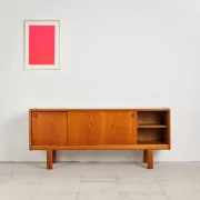 Teak sliding door enfilade by H.W. Klein, Denmark, 1960s