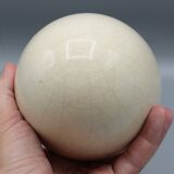 Large ostrich egg in ceramic crackled enamel dlg paul chambost vallauris