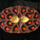 Service of 12 plates in oyster slip and its serving dish