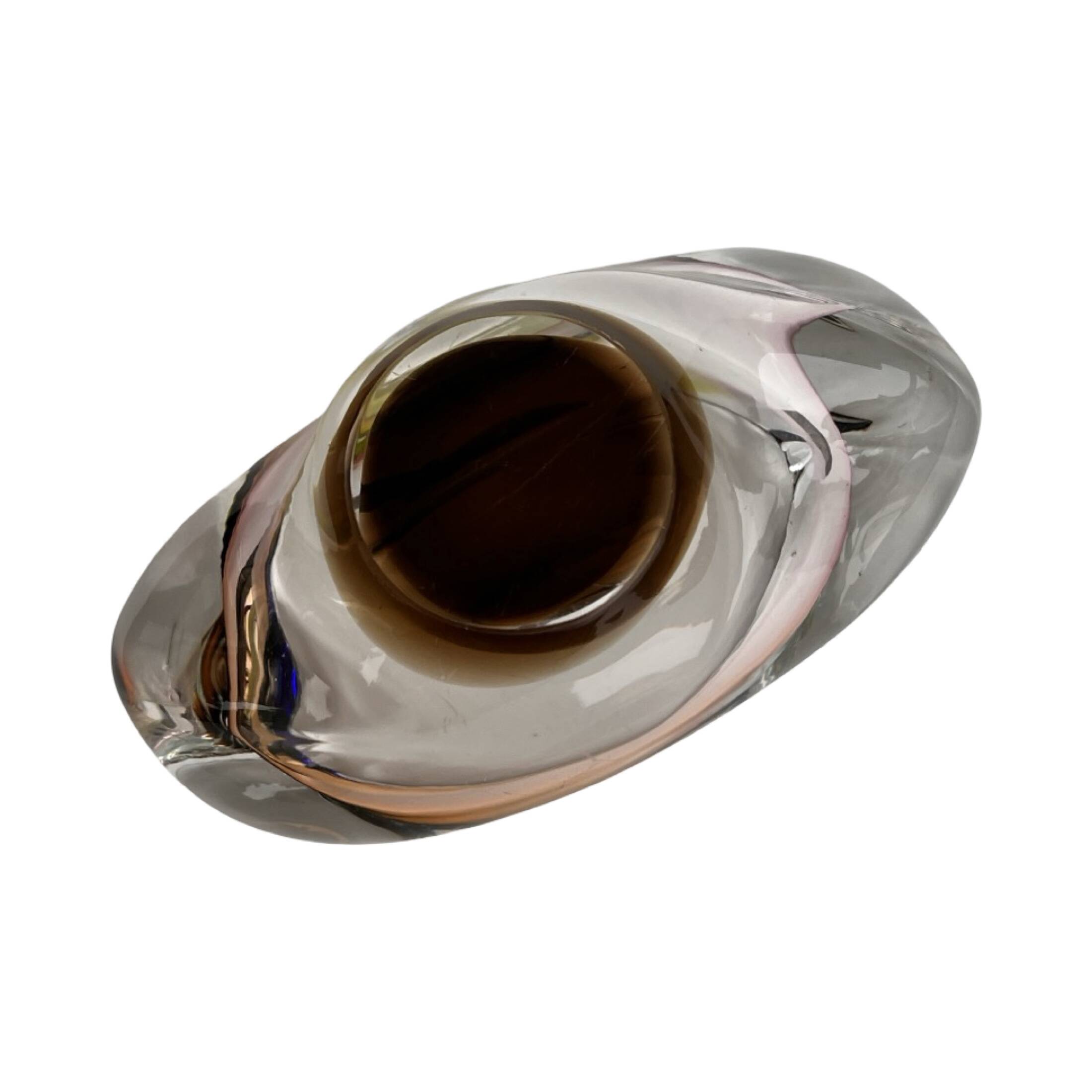 Cendrier en verre, conçu par Jozef Rozinek, Borocristal Nový Bor, Tchéquie 1970