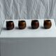 Lot de 4 mini tasses en céramique glacée