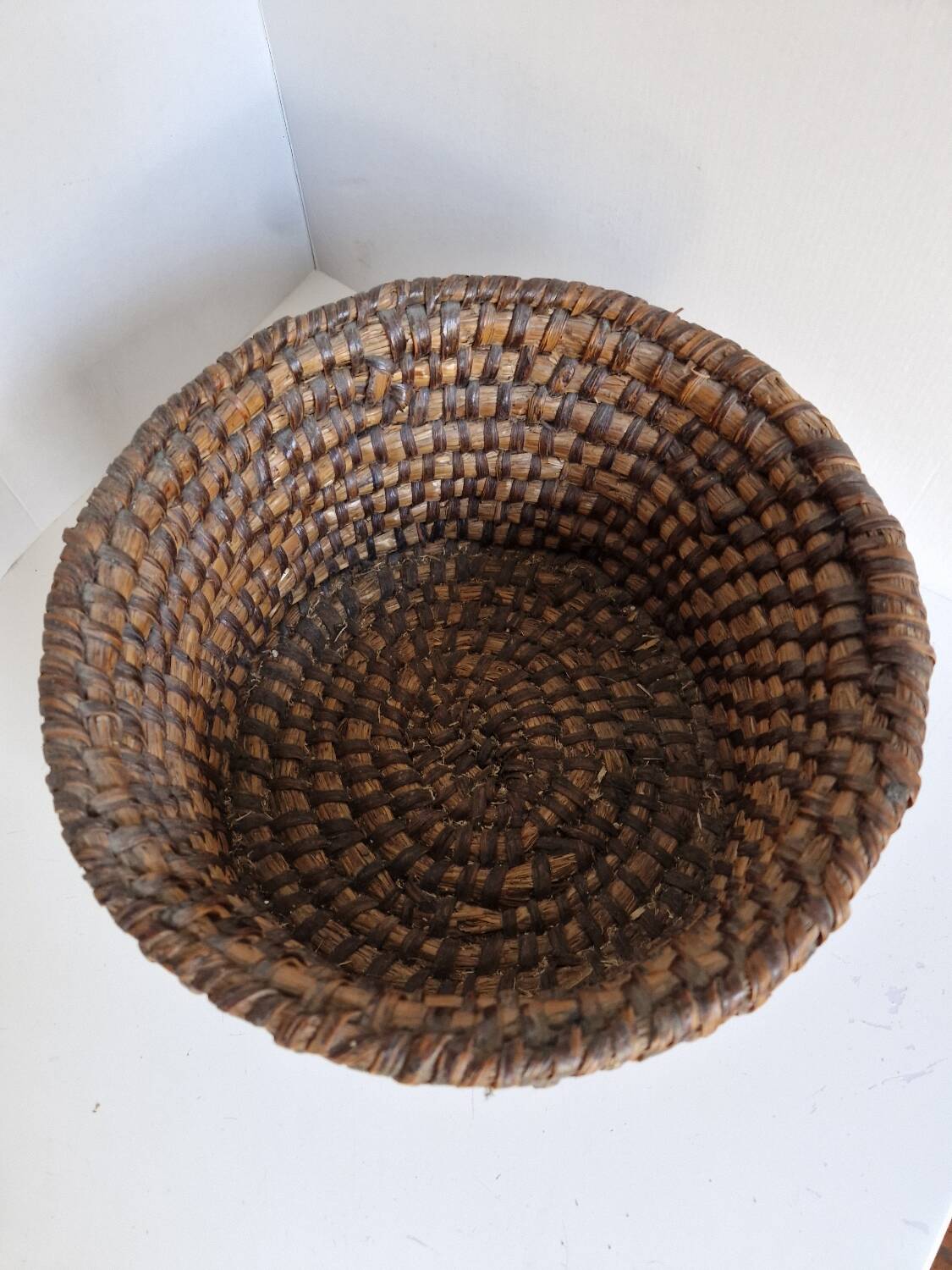 large straw basket banneton folk art bread bakery