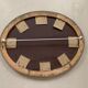 Old oval mirror stitched
