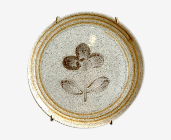 PRODUCT BHV - 6 flat plates Sarreguemines in beige glazed ceramic