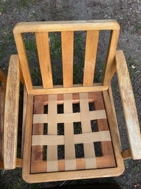 pair of oak armchairs - Sweden 1960s