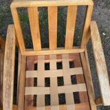 pair of oak armchairs - Sweden 1960s