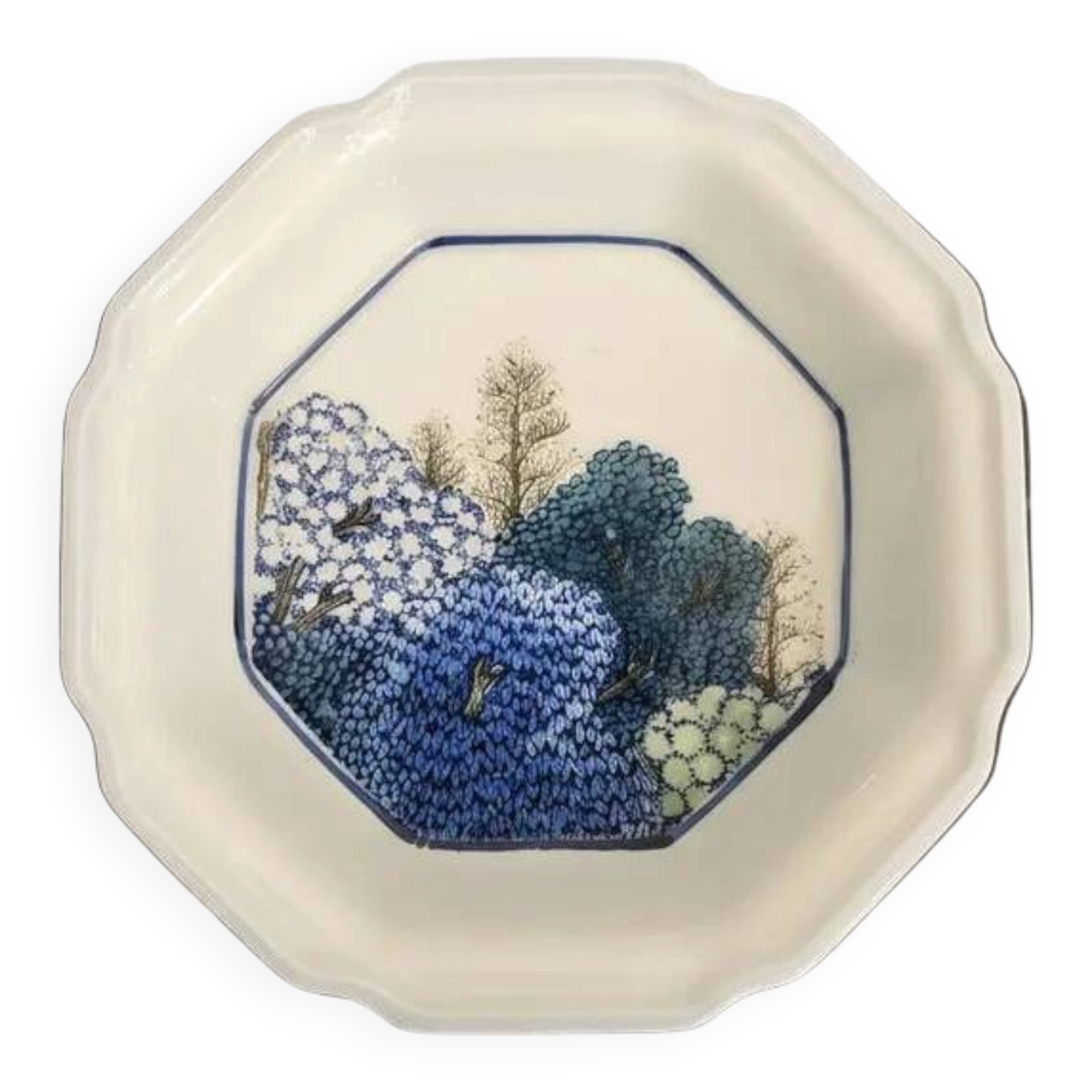 3 small vintage Japanese Takahashi porcelain bowls - Octagonal