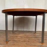 Round table with teak extension design Pierre Guariche edition Huchers Minvielle 1960