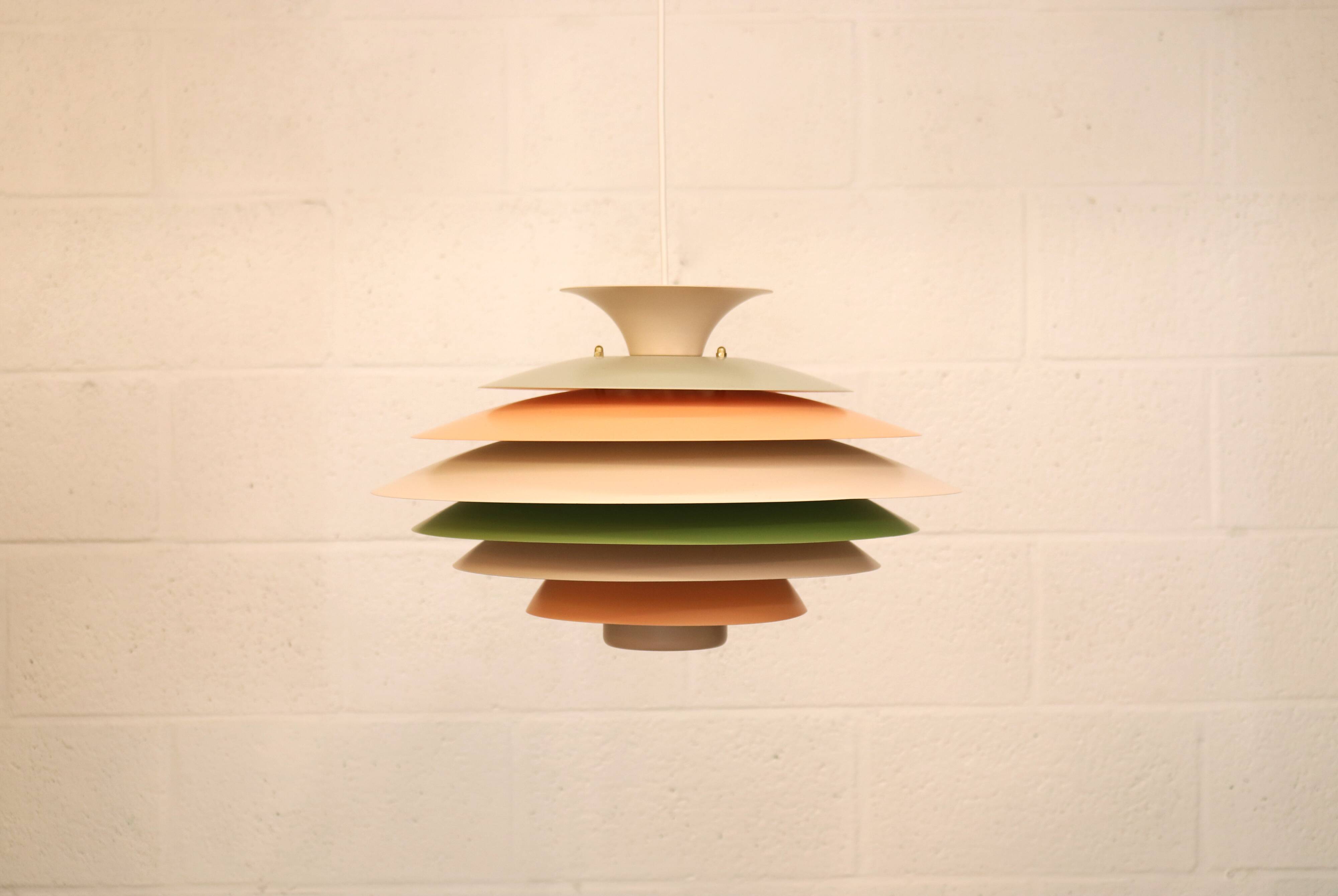 XL Colourful Pendant Lamp: Danish Mid-Century Modern by Formlight Design -