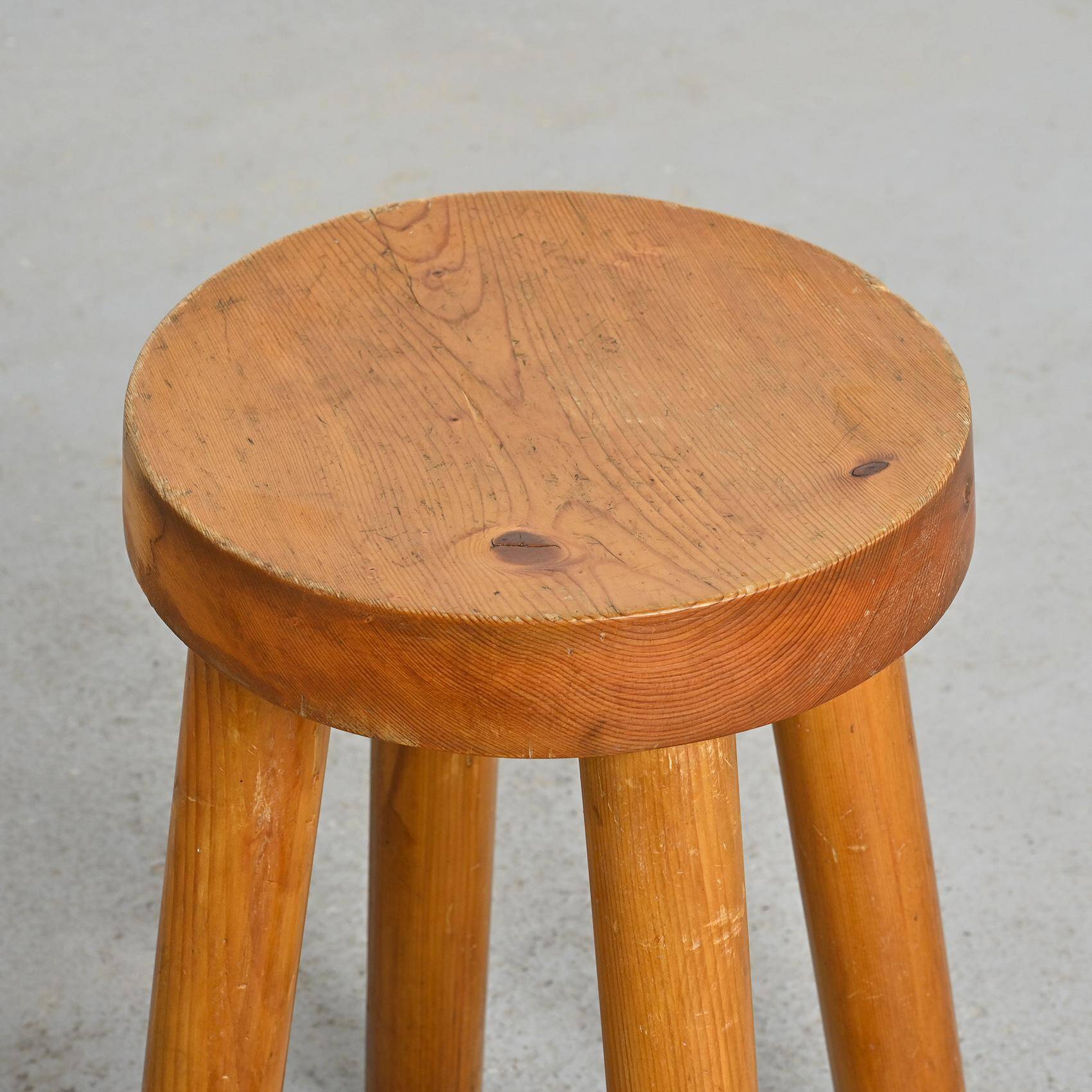 Pair of stools by Charlotte Perriand, Les Arcs, circa 1965