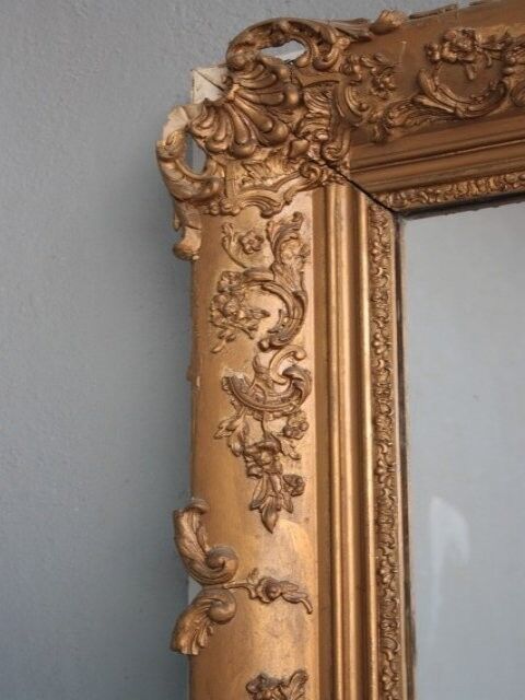 Mirror in time Golden stucco restoration 126x212cm