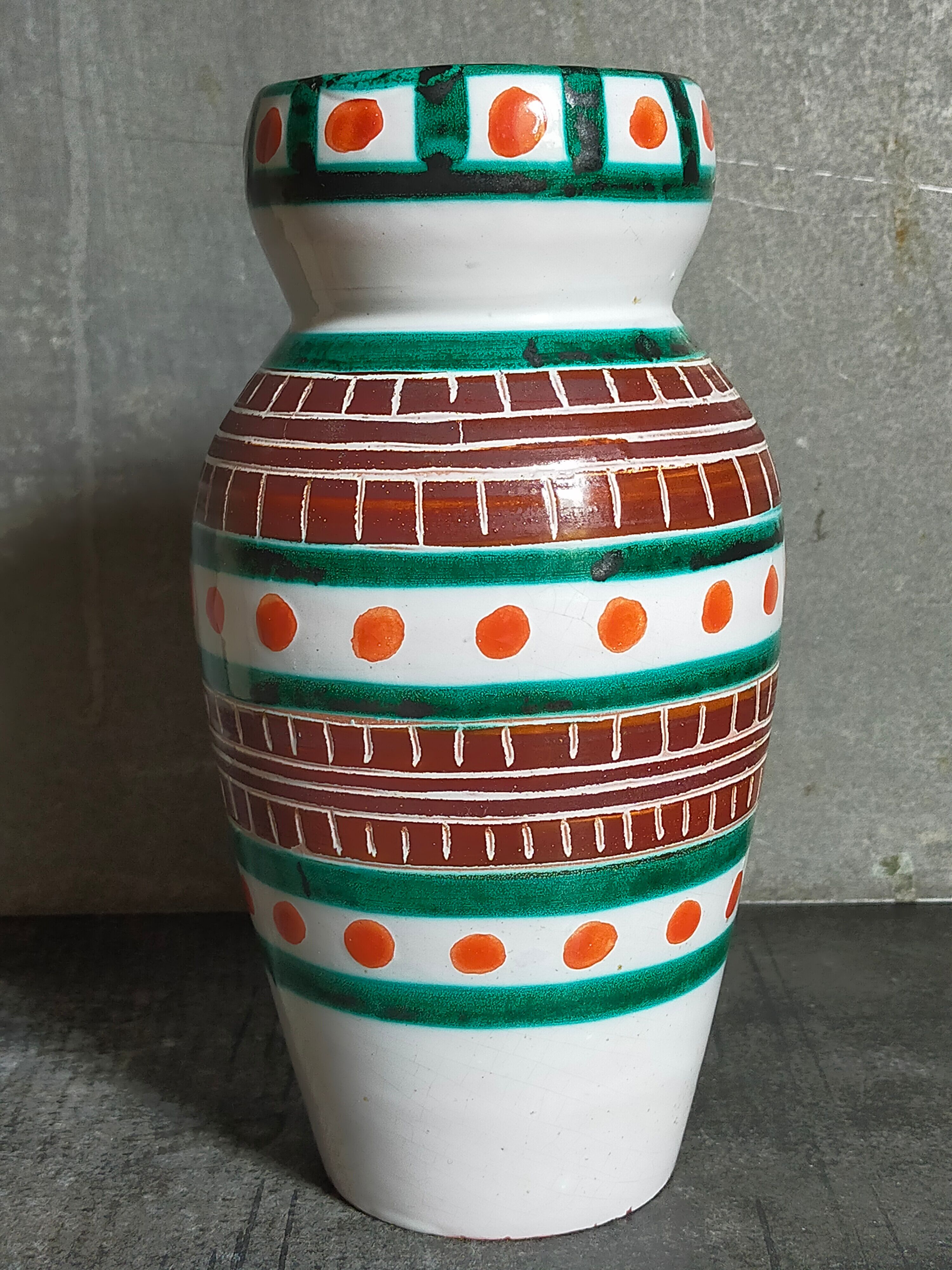 Vintage ceramic vase A. Fazio Vallauris 50s
