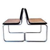 Pair of B32 Cesca chairs by Marcel Breuer, designed in 1987, stamped