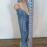 Statue vierge Faience Desvres Fourmaintraux H 28 cm