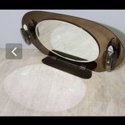 Lupi luxor oval mirror in smoked glass, 1960.70