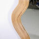 Large "waves" rattan mirror