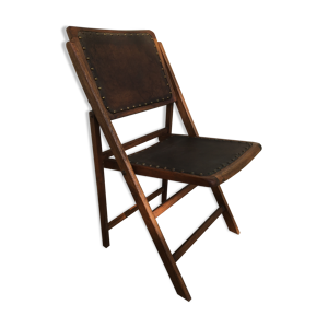 chaise pliante cuir