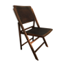 Leather folding chair