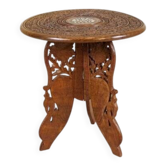 Petite table d'appoint en marqueterie du début du 20e siècle, années 1950