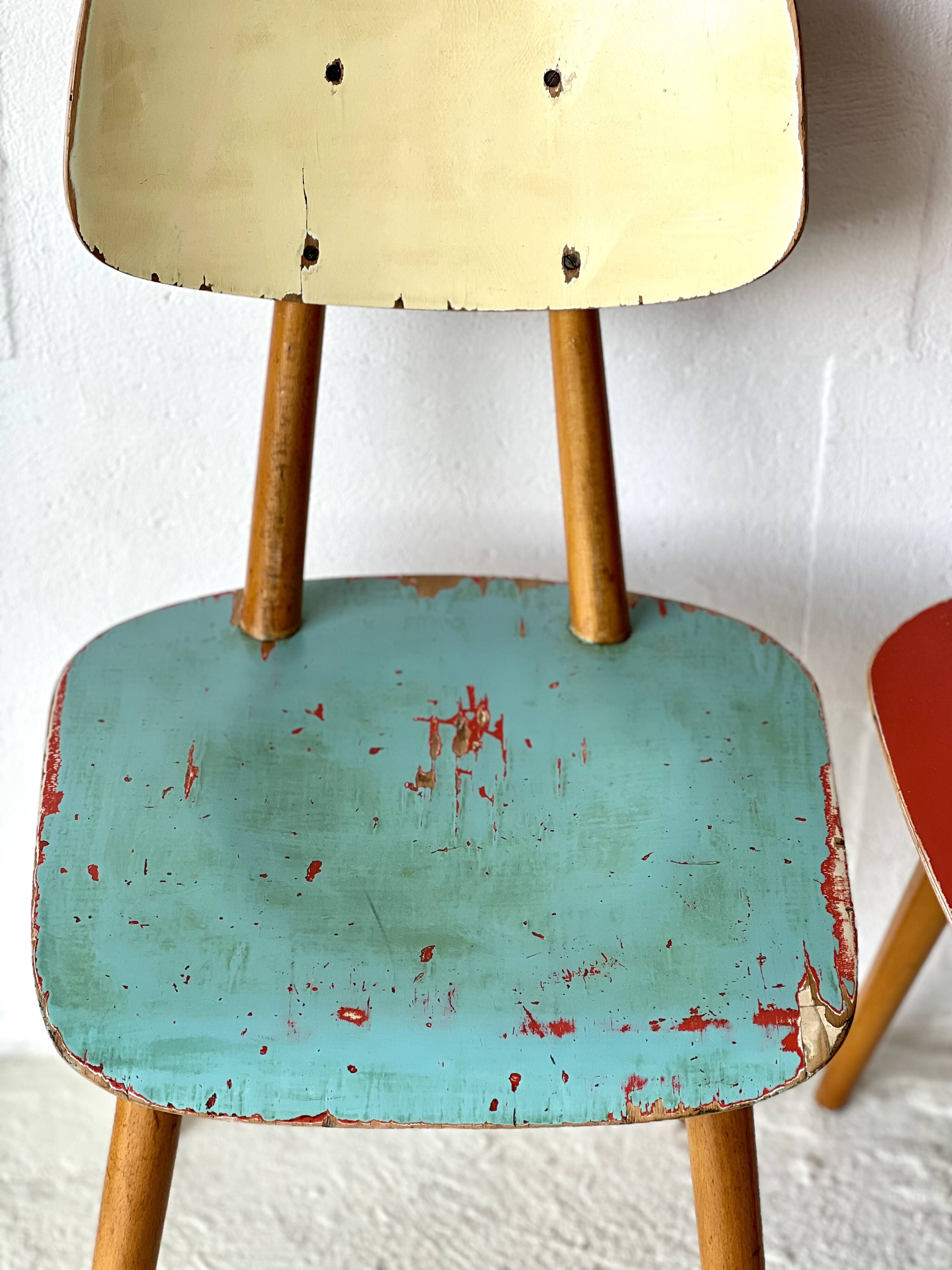 4 chaises Ton, 1960