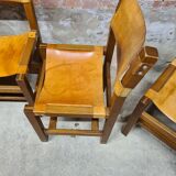 Set of 4 Maison Regain leather chairs