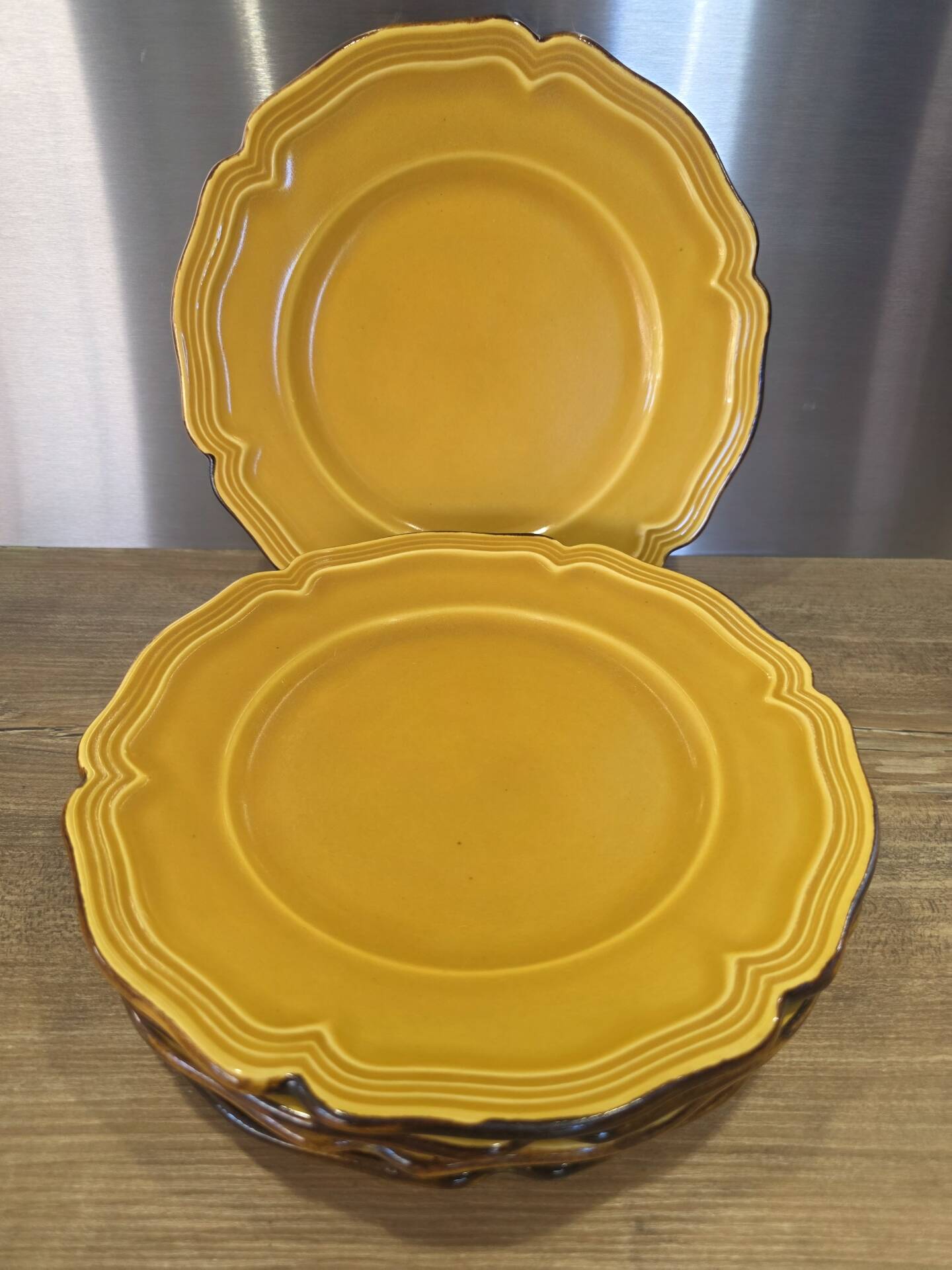 5 Dieulefit Milon plates in glazed earthenware