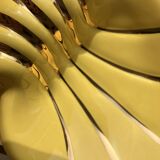 Art Deco butter dish with yellow and gold knife in ceramic