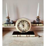 Set of 2 candlestick sleeplights and art deco table clock 1