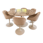 Table and 6 chairs in Mid-Century Modern style, Juntoo