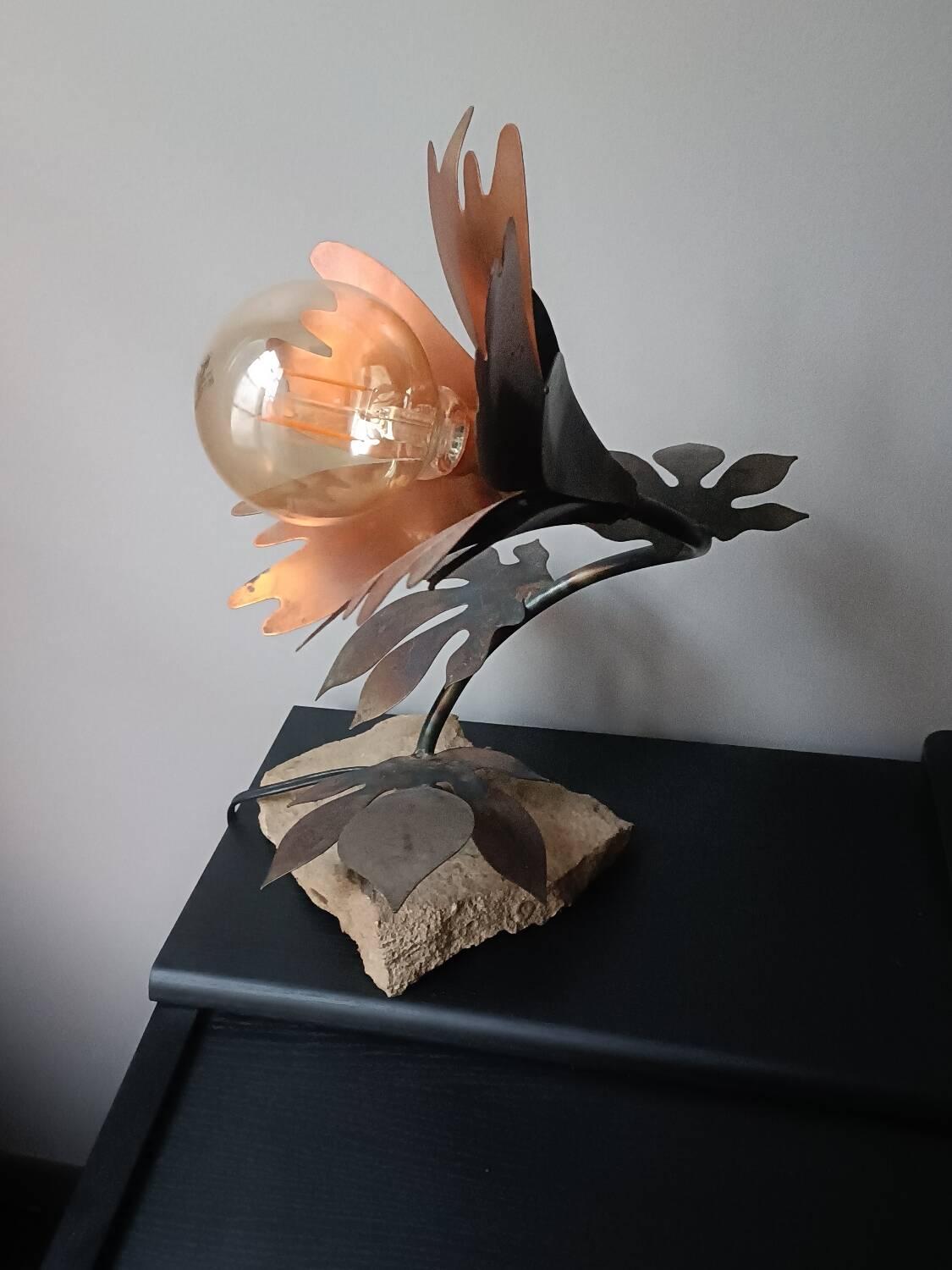 Flower lamp, Maison Jansen style, 1970s