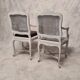 Paire de fauteuils cannés de style régence - bois peint - 19ème