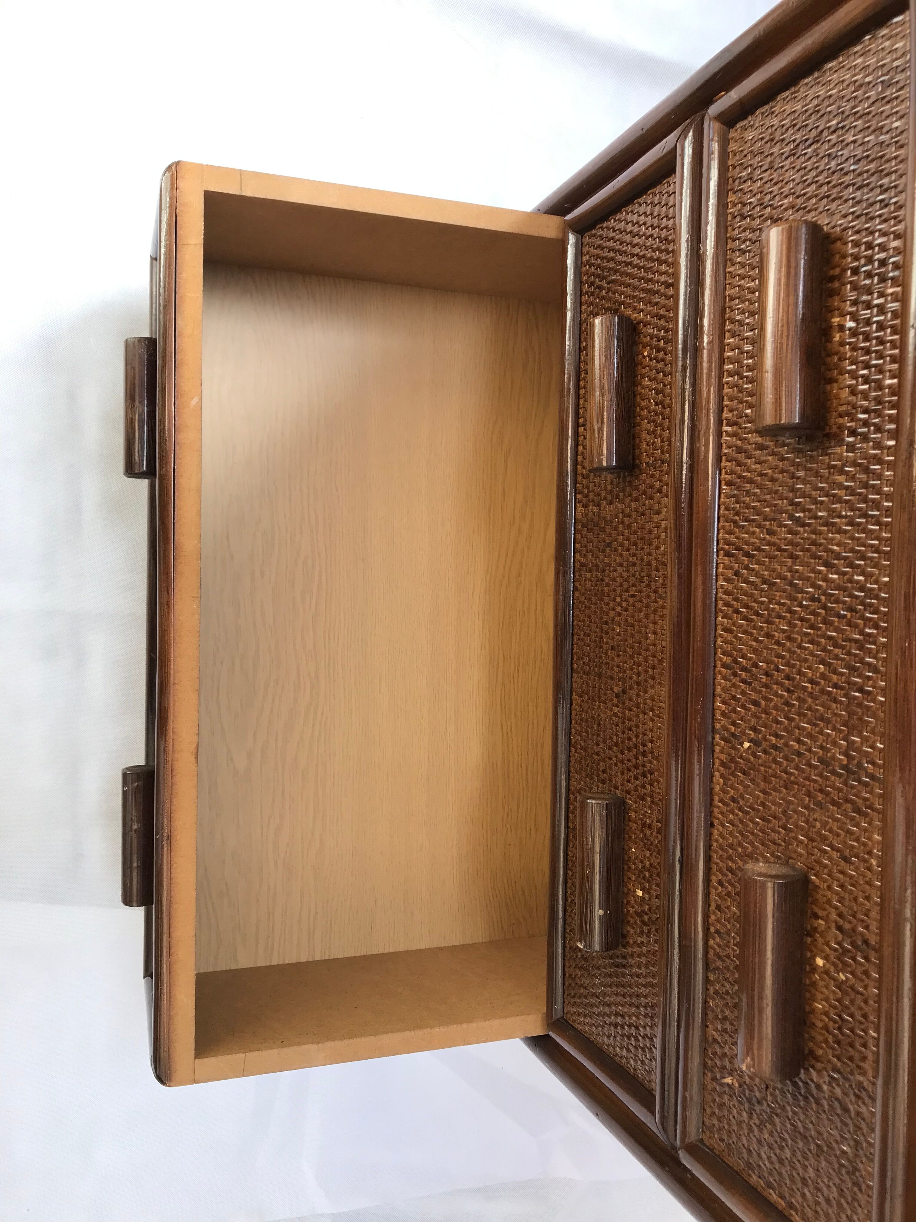 Rattan chest of drawers 7 drawers