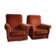 Paire de fauteuils bergères roses