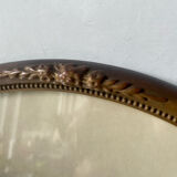 Cadre ovale en bois antique 32 cm x 25 cm