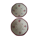 Flowery saucer cups