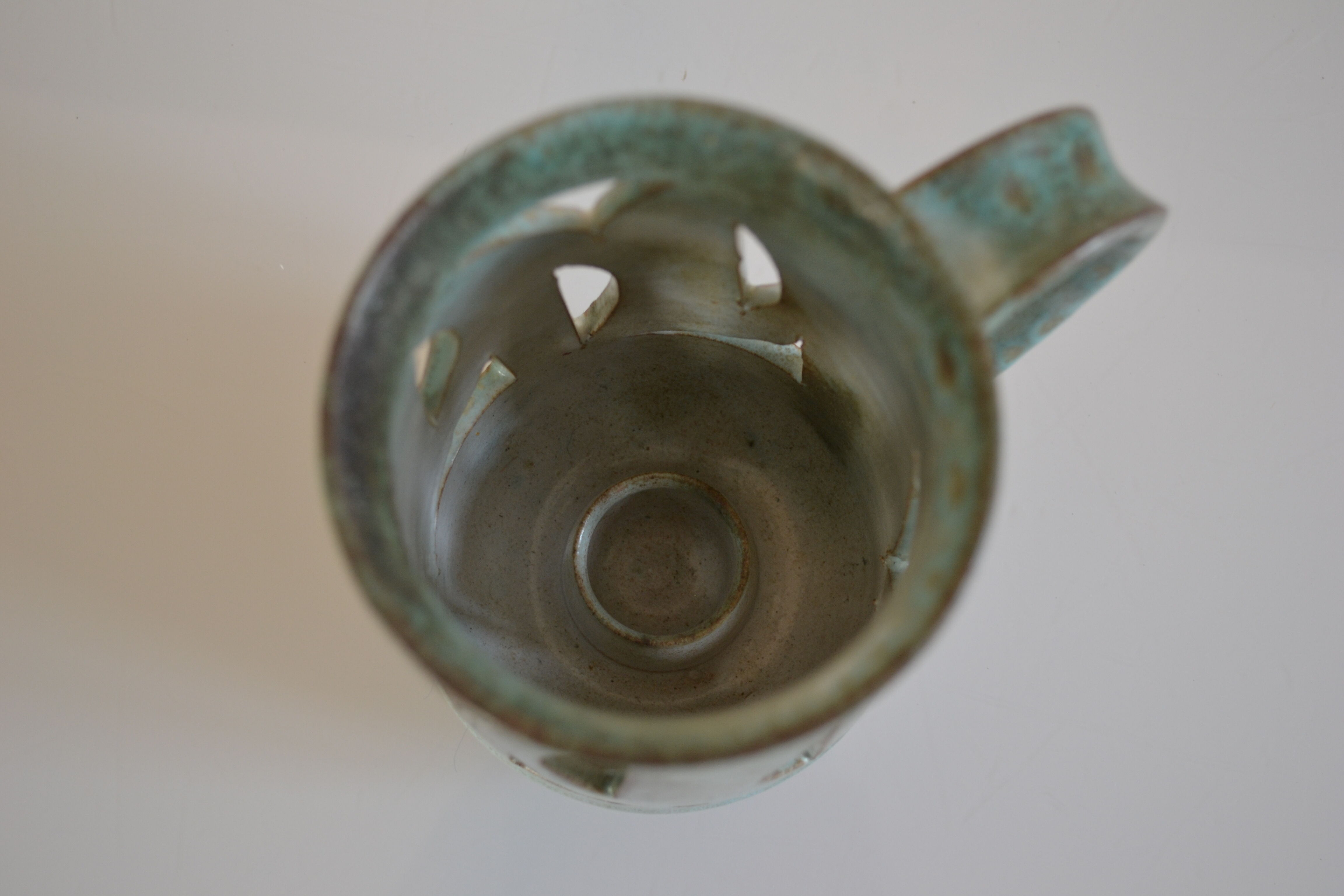 Openwork ceramic candle holder 50 charles voltz