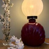 Vintage ceramic and opaline lamp