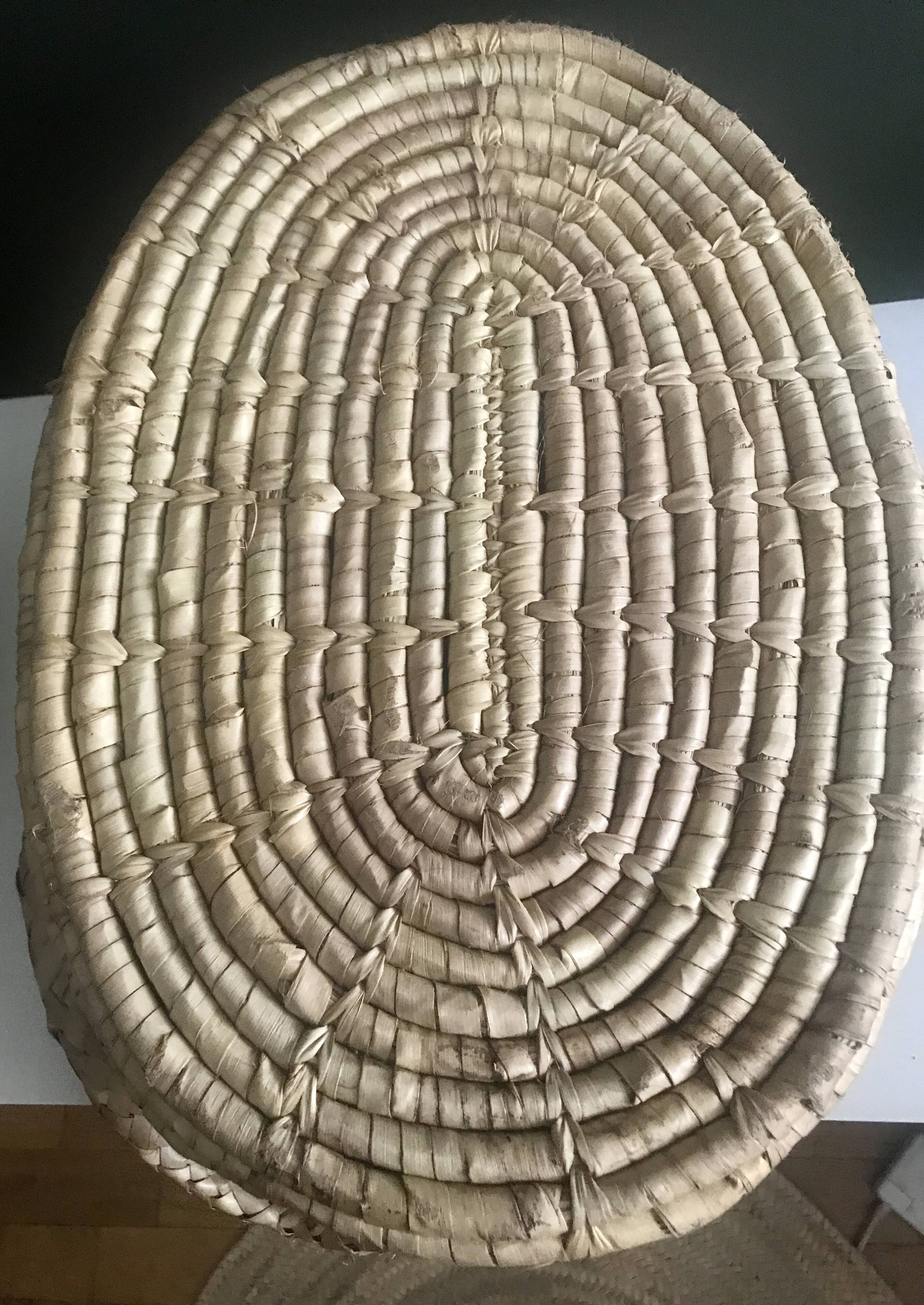 Basket woven palm leaves