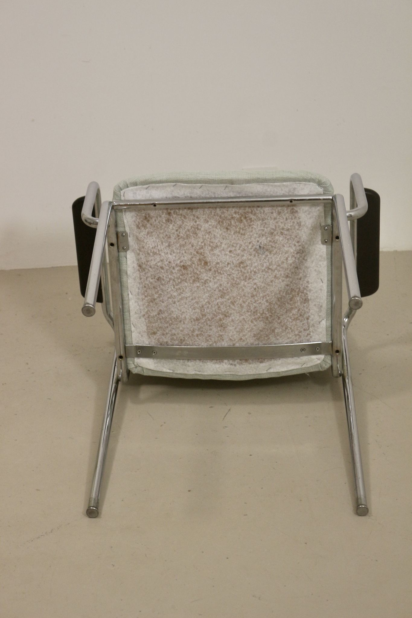 Set de 3 de chaises tubulaires en acier chromé, datant de 1970.Ref Amanda