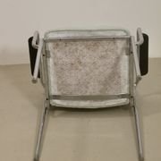 Set de 3 de chaises tubulaires en acier chromé, datant de 1970.Ref Amanda