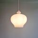 Scandinavian pendant light in white opaline, HA Jakobsson, 1960
