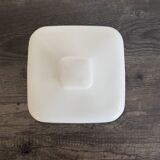 Vintage White Opaline Butter Dish 1970s
