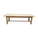 Farm table in solid oak raw wood