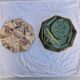 Vintage green glazed ceramic table set – Signature JG or